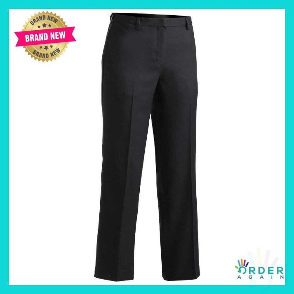 Flat Front Microfiber Work Pants Classic Elegant … - image 1